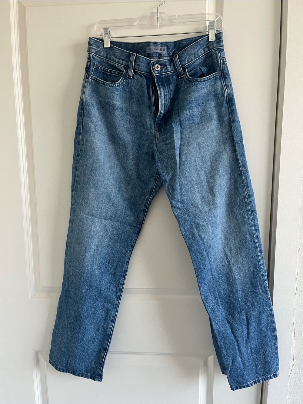 Never Worn JW Anderson Uniqlo Women's Mid-Blue Straight-Leg Jeans